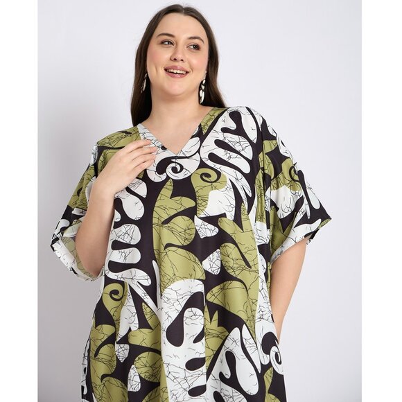 Gypsie Blu Women Plus Size Polyester Caftan Dress Long Maxi Kimono Dresses Gowns - Picture 5 of 7